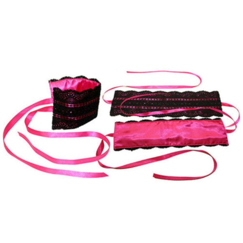 Sportsheets Satin and Lace Lover's Kit - Pink - Picture 3 of 4